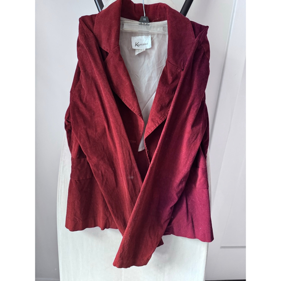 Women's Kupcake Red Corduroy Blazer Size S - Picture 5 of 7